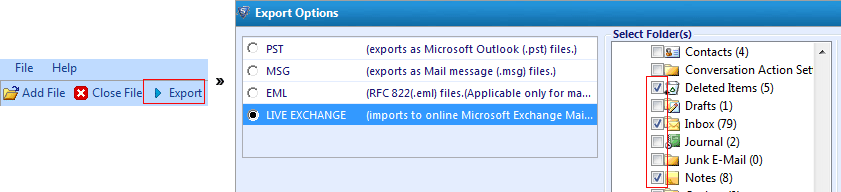 export multiple Virtual Exchange EDB Mailboxes
